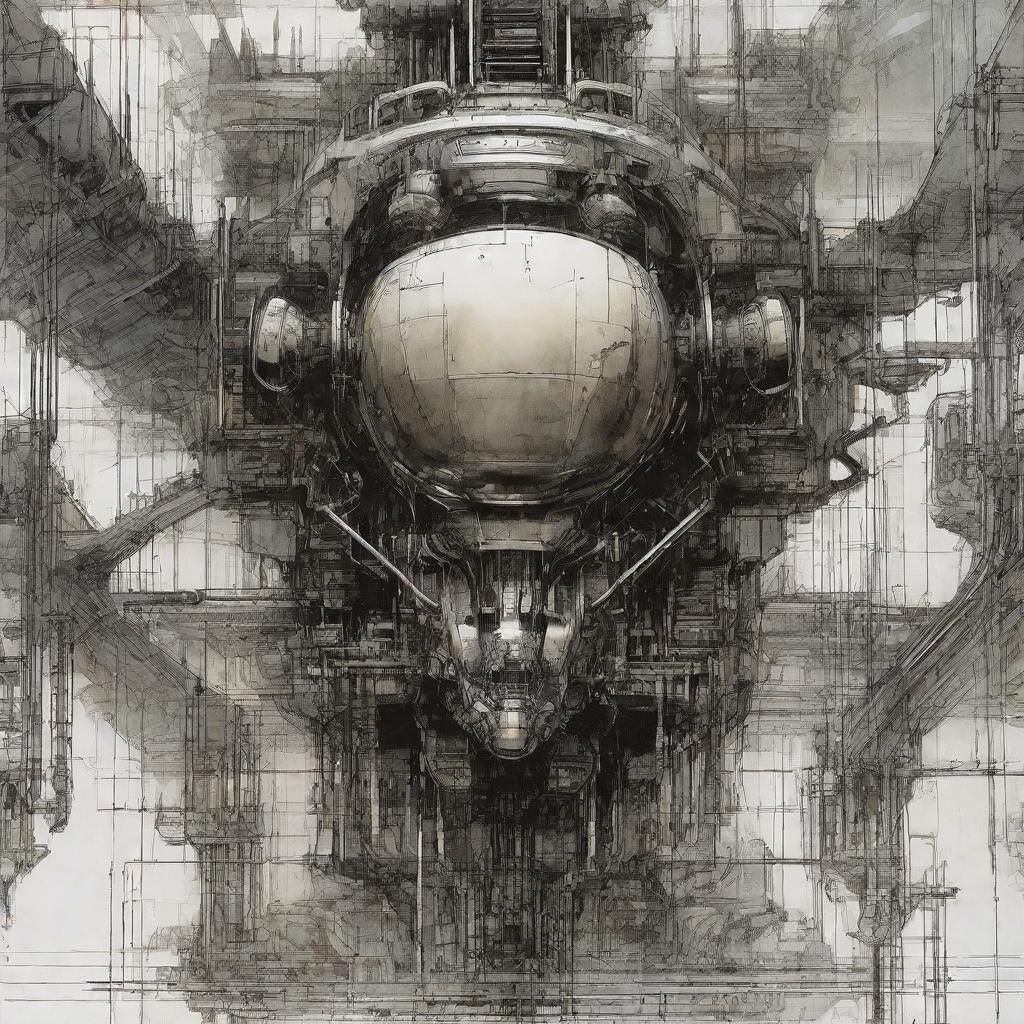Art by Yoji Shinkawa, H.R. Giger, influenced by 'Signalis' a...