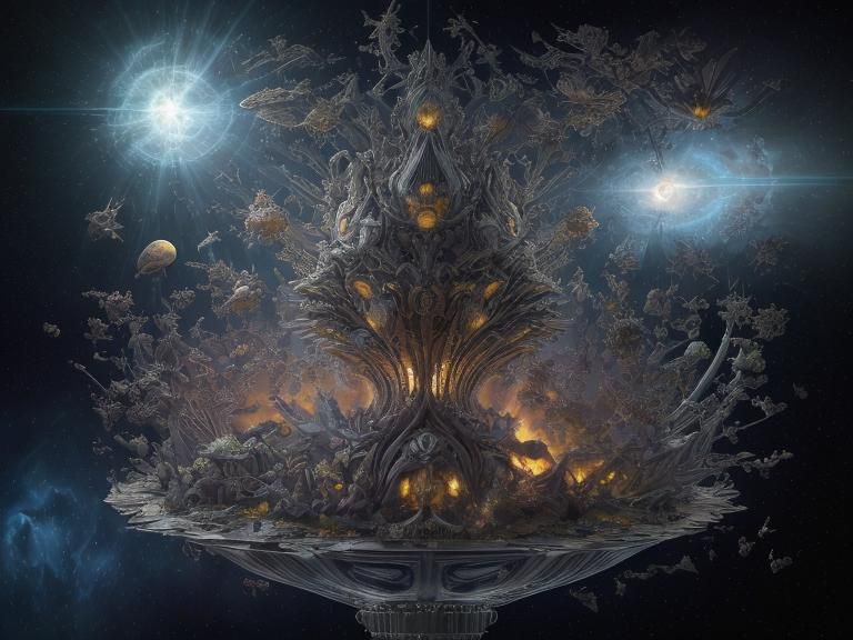 Surreal Cyberpunk Sky with Stormy God Rays