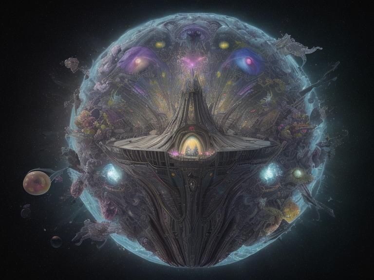 Stormy Sky in Cyberpunk Style, Hyperdetailed Art