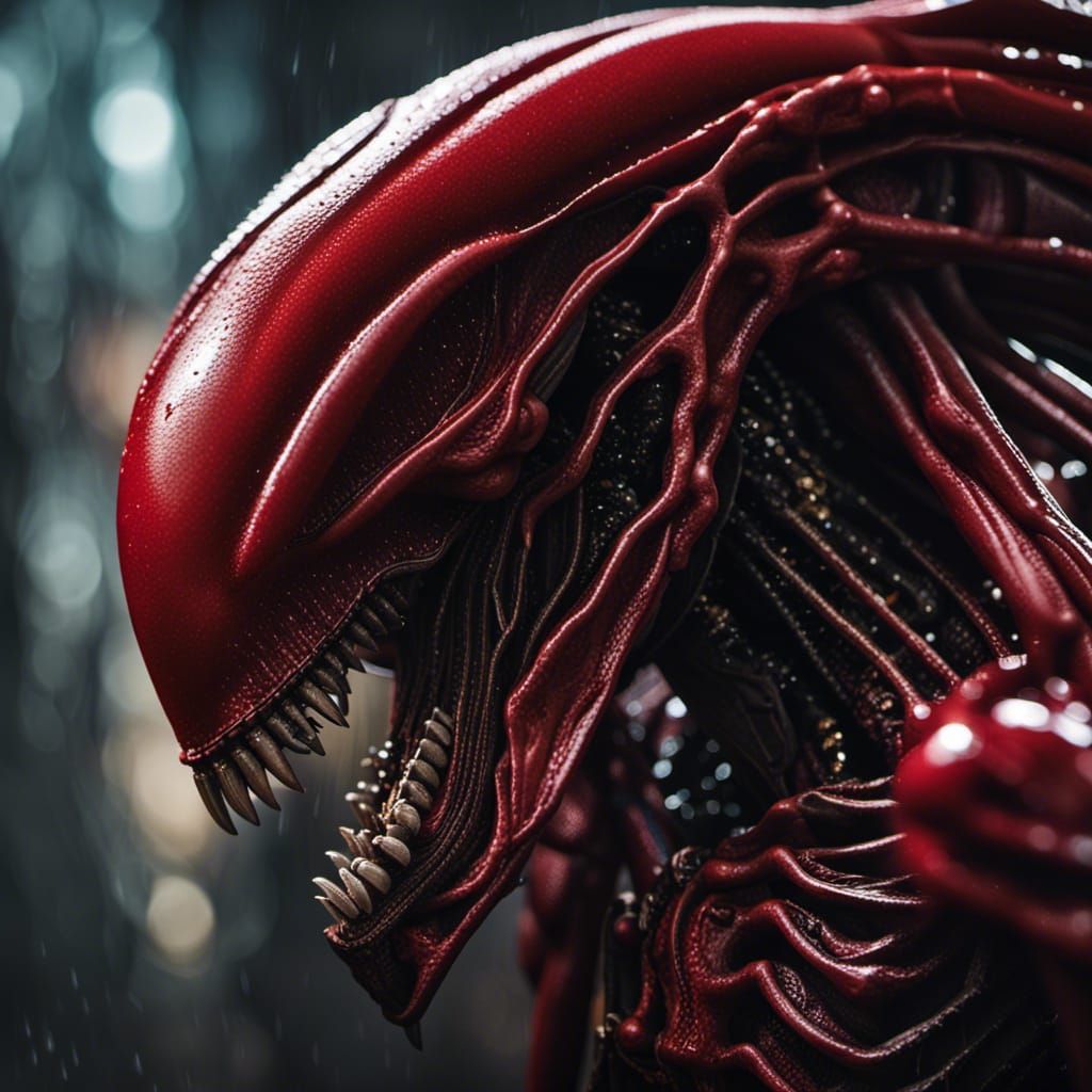 Realistic Red Xenomorph #1