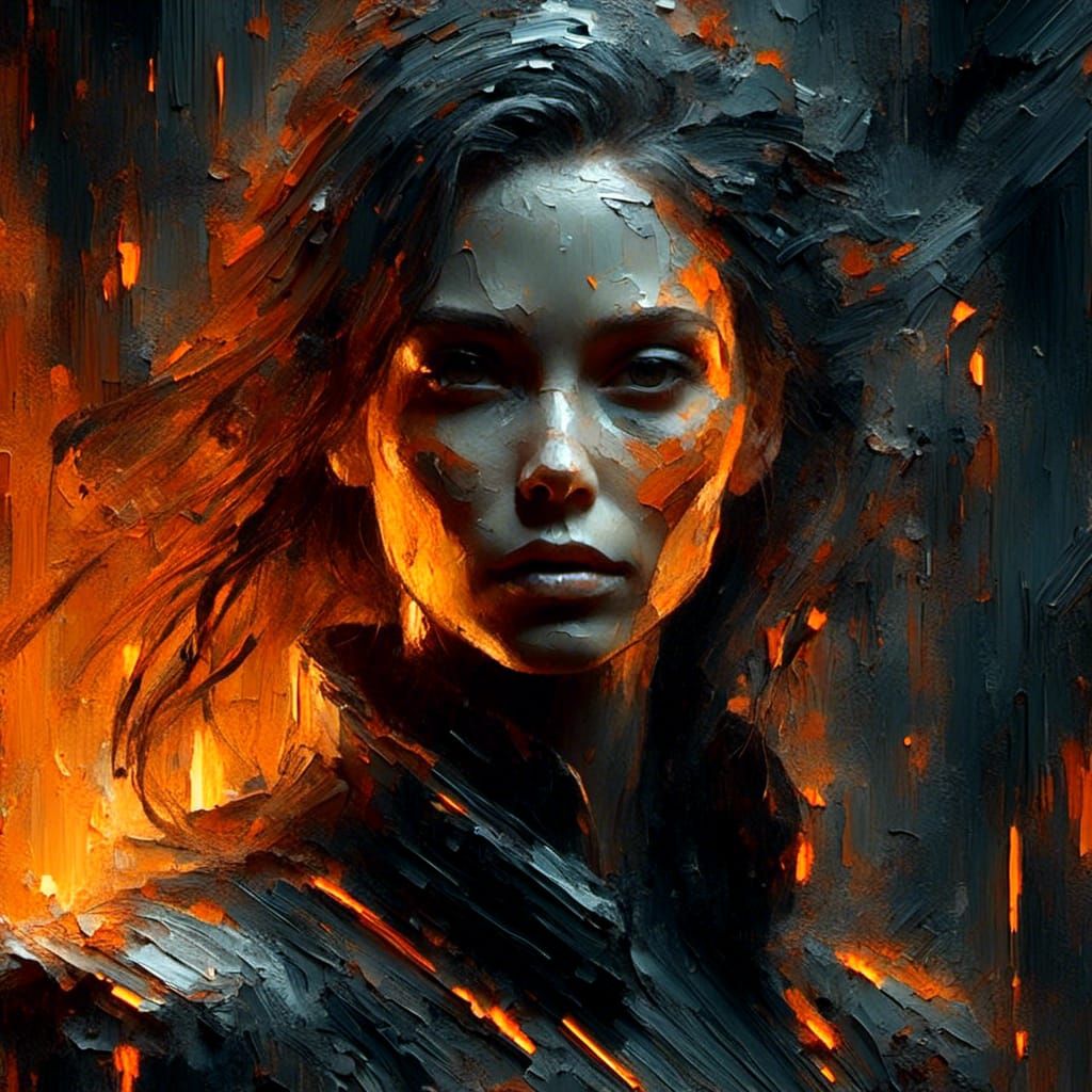 Dramatic Sci-Fi Portrait with Chiaroscuro Lighting