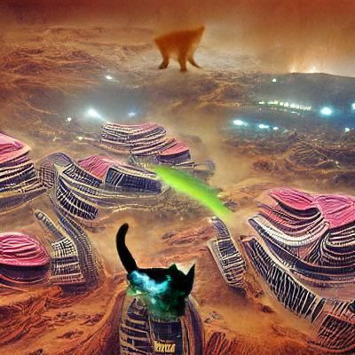Giant Cat Destroys Alien City on Exoplanet