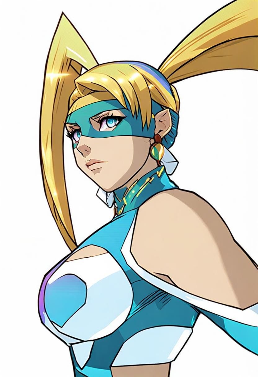 Holographic Cel Shaded Wrestler Concept Art