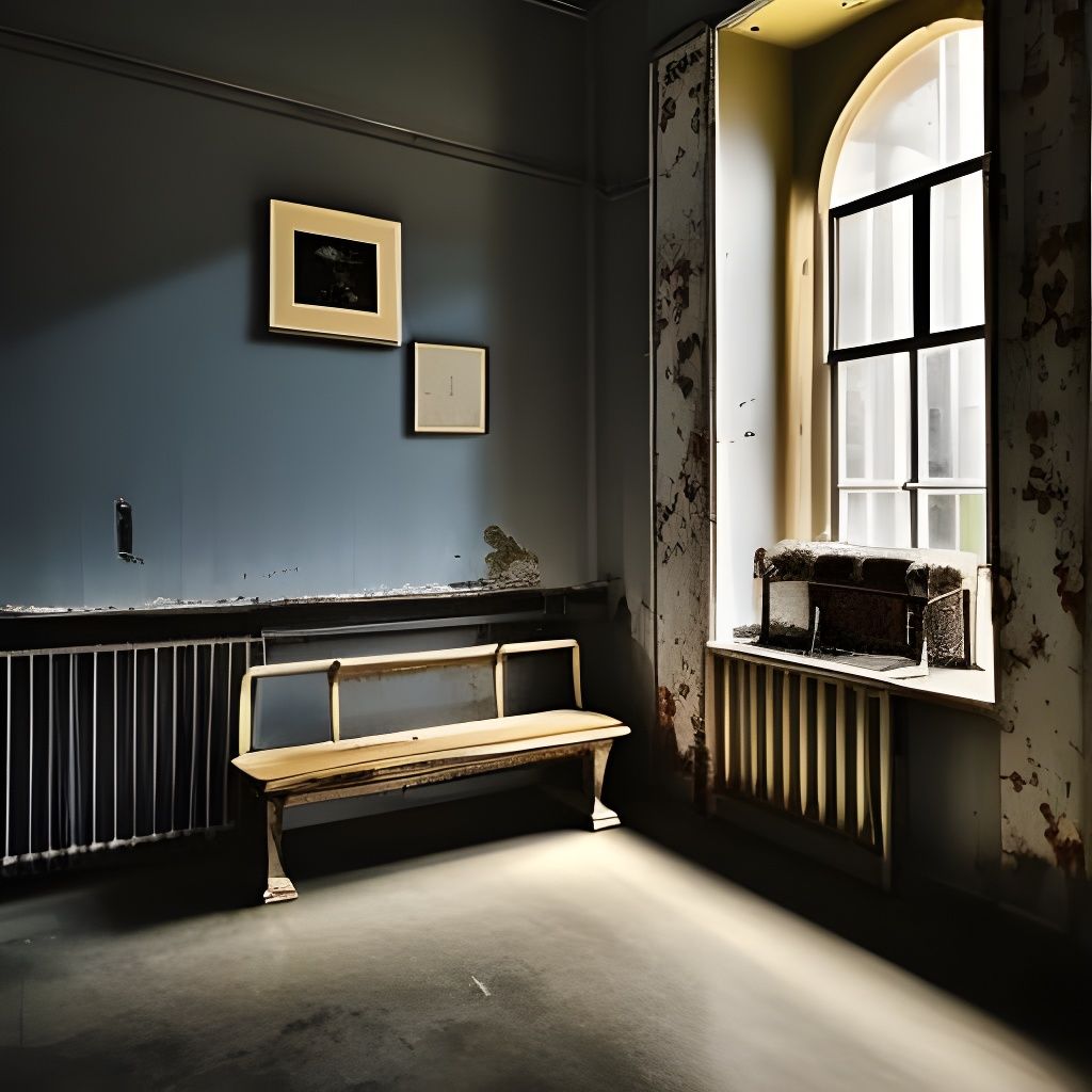 Melancholic Empty Room at Golden Hour