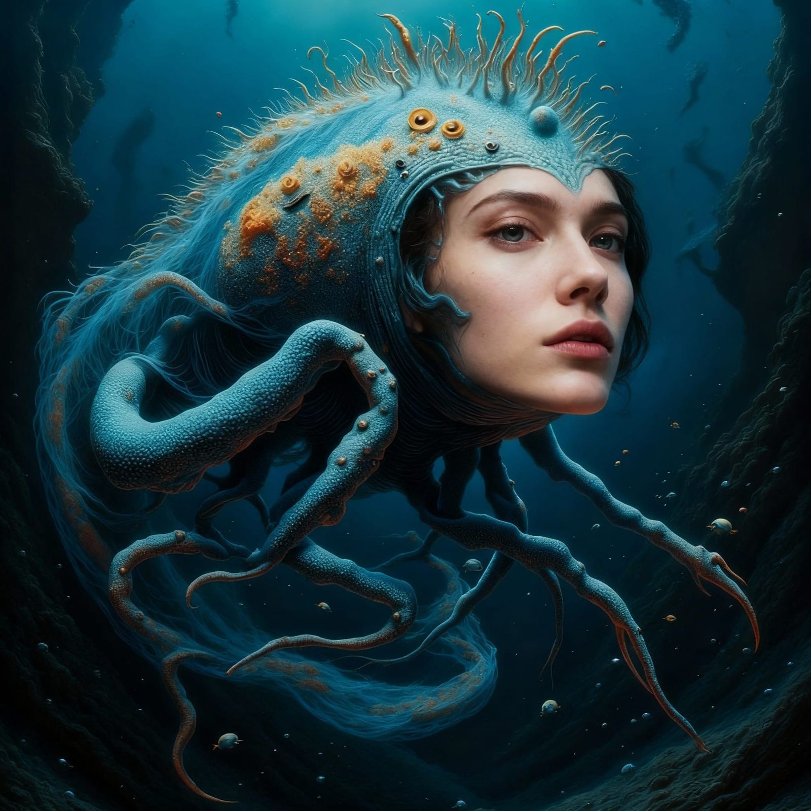 Surreal Underwater Creature Portrait