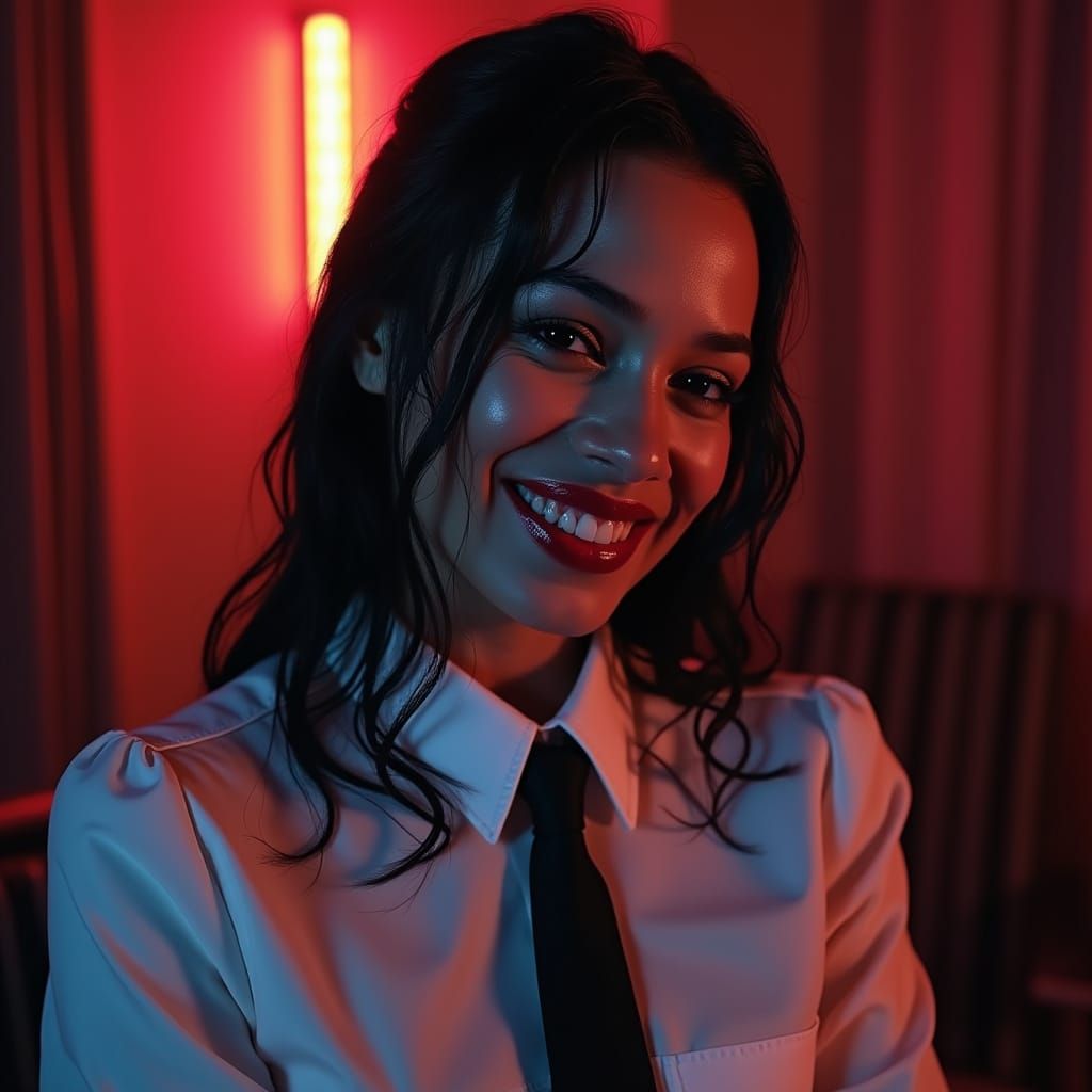 Gothic Realism Portrait of a Politician in a Dark, Ominous S...