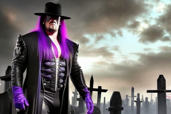 The Undertaker in Graveyard: Matte Painting Style