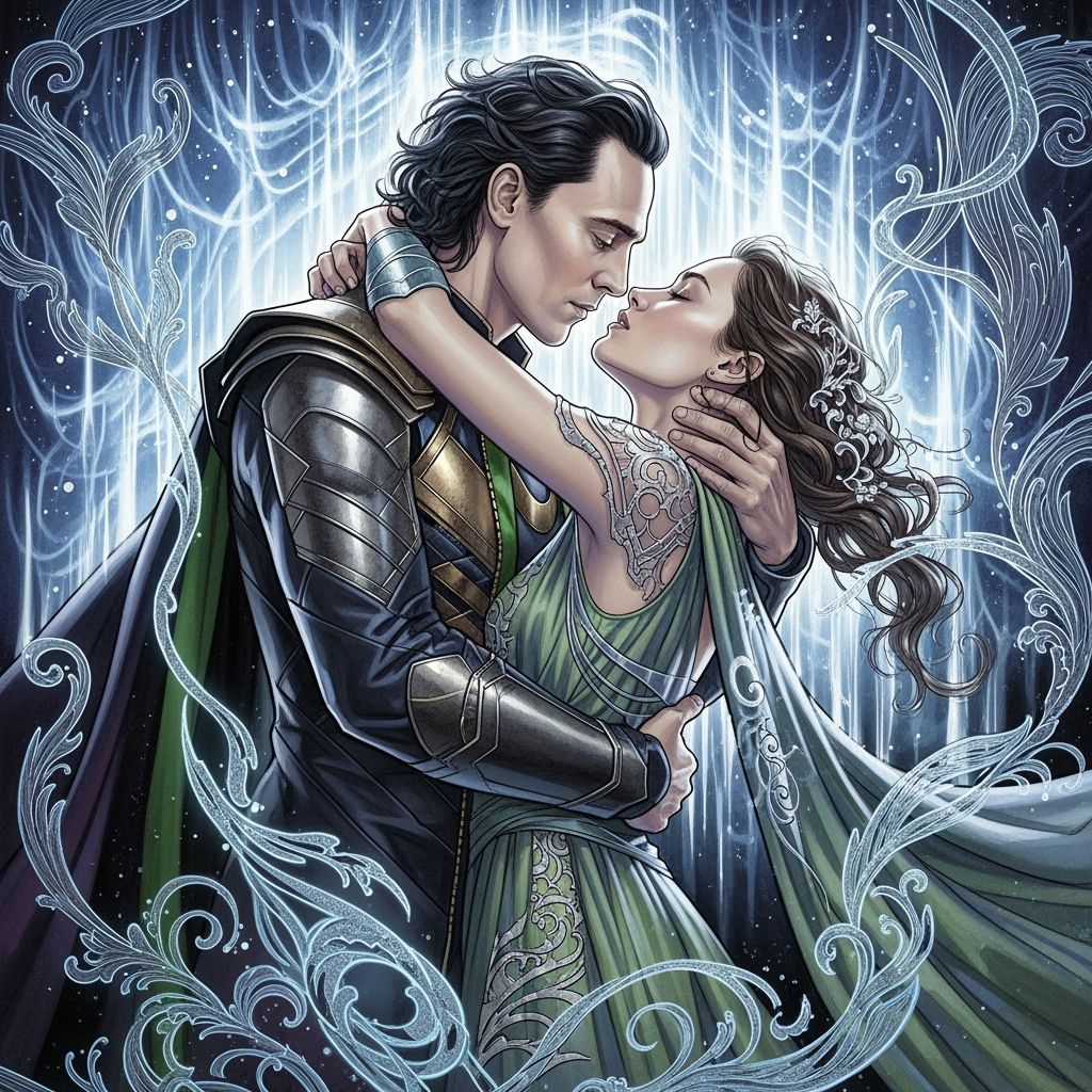 Loki's Embrace: A Romantic Concept Art