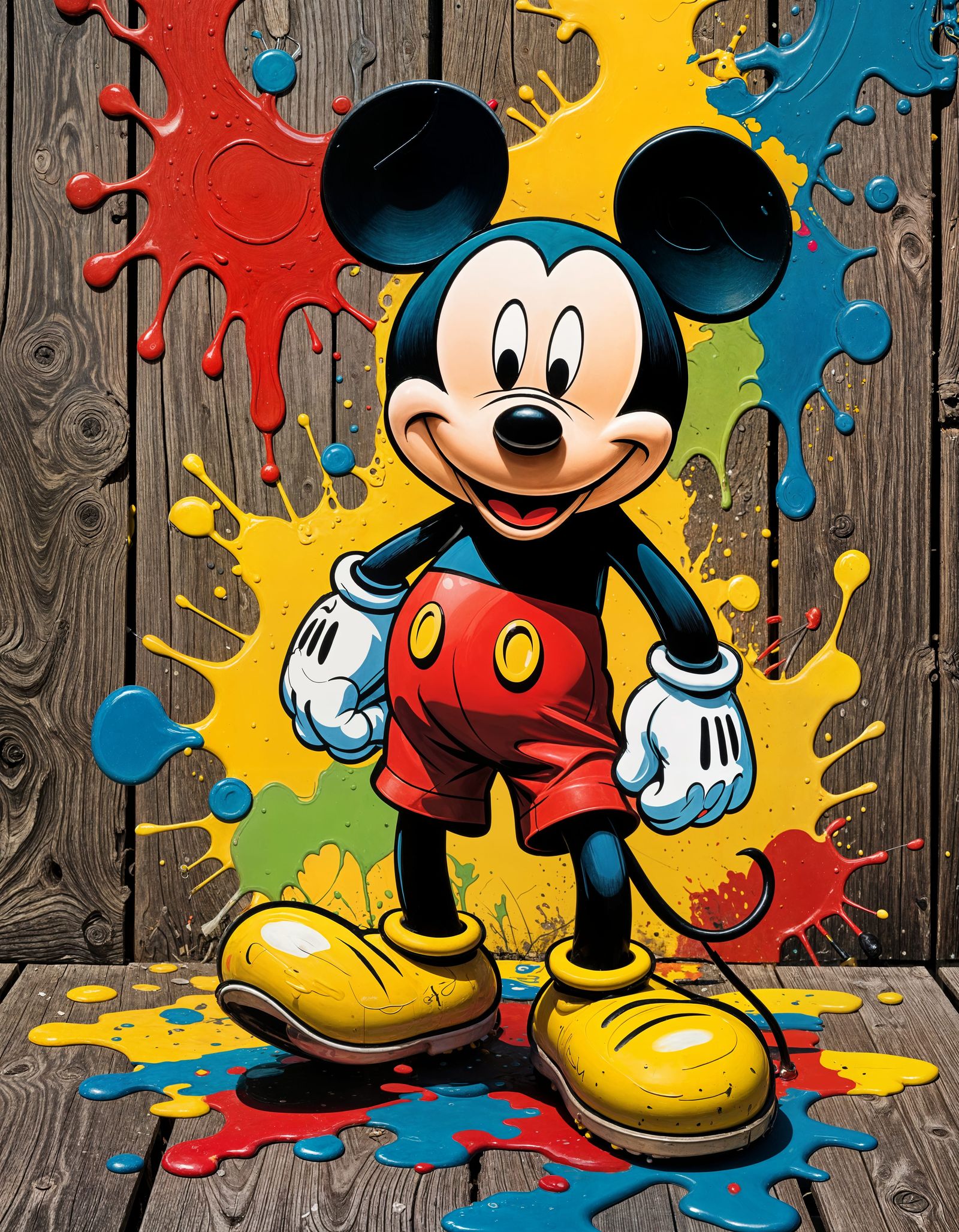 Mickey Mouse Blurs into Abstract Art