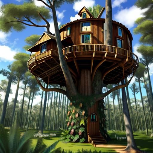 Treehouse Inside a Giant Pineapple