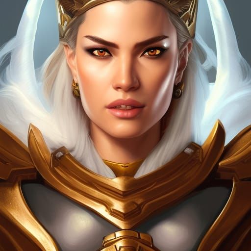 Valkyrie Athena in Amazonian Beauty, Highly Detailed Digital...