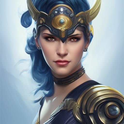 Fantasy Amazon Valkyrie Athena Portrait