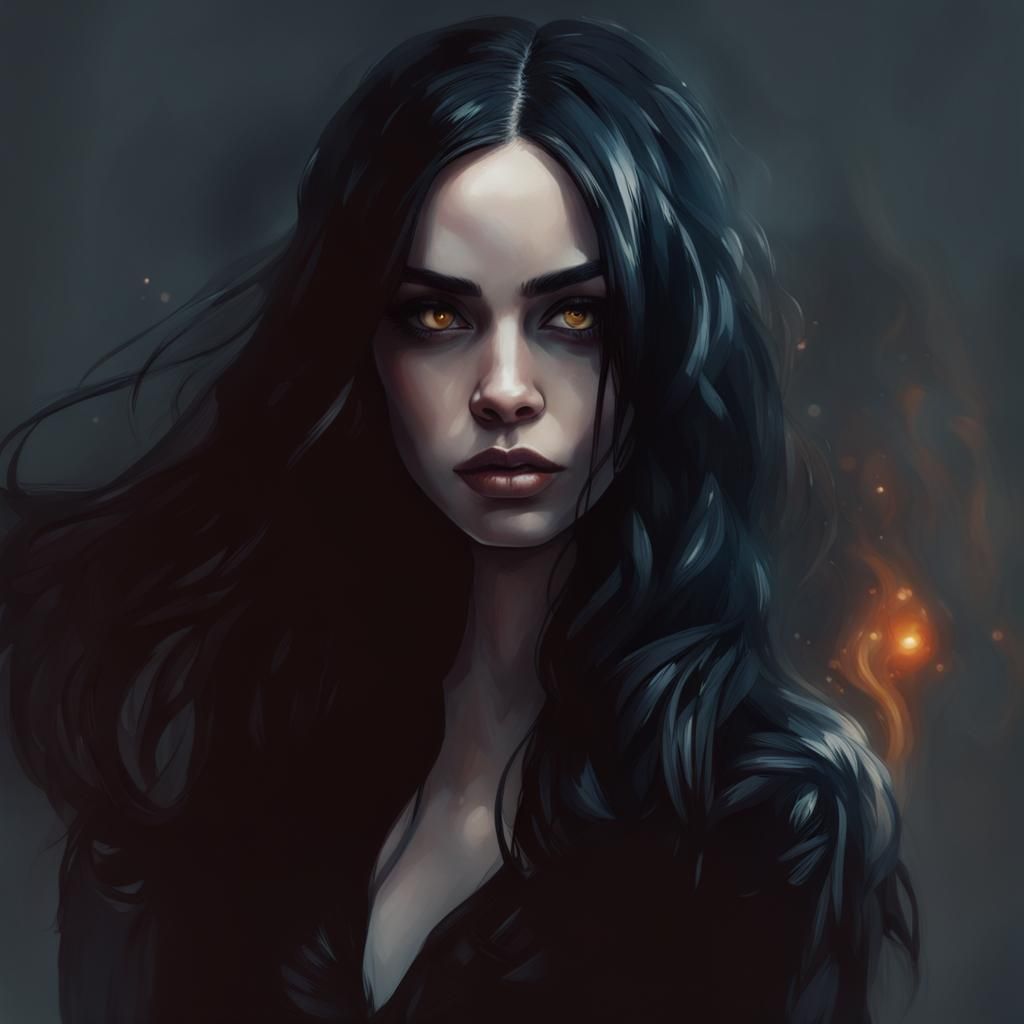 Ethereal Woman in Shadows Portrait