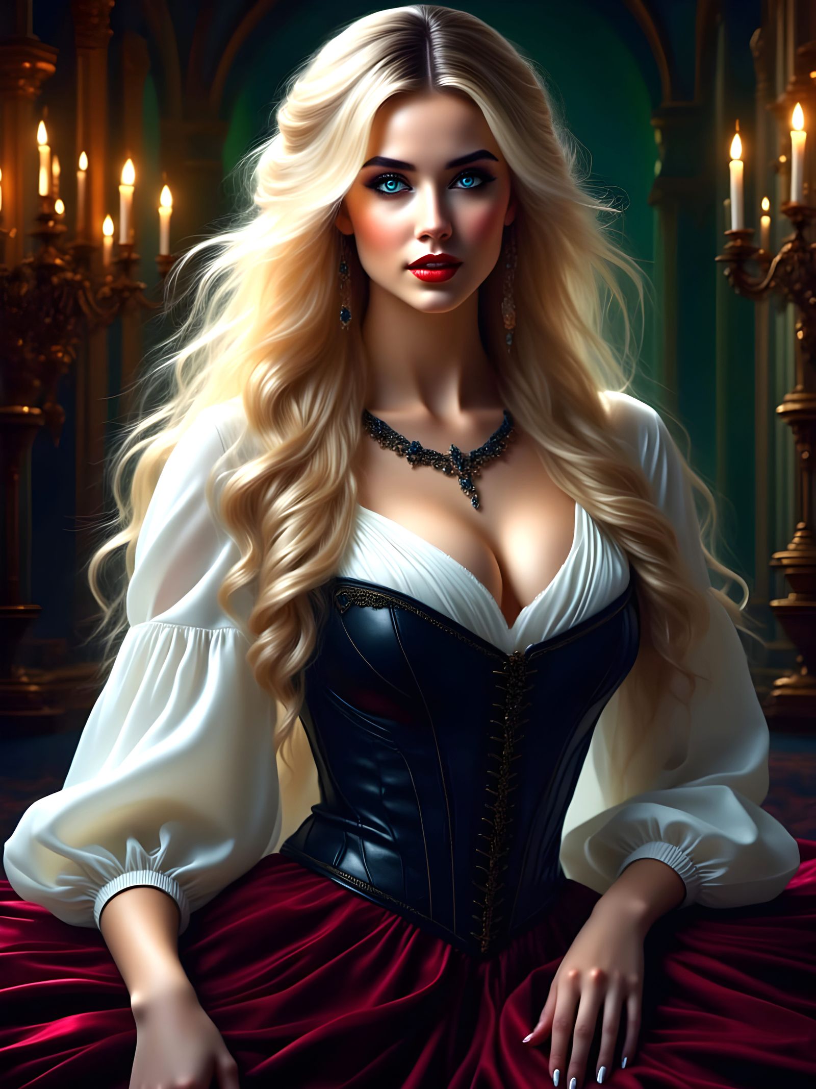 Surreal Anime Goddess Wears Alluring Attire