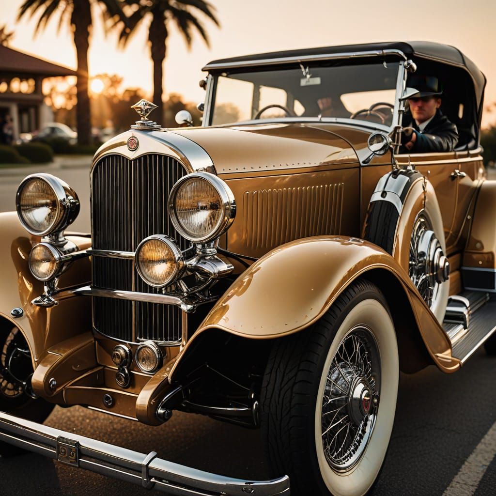 Art Deco Duesenberg Ride in Vintage Style