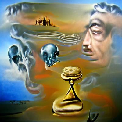 Surreal Chess Game Reflecting Human Nature