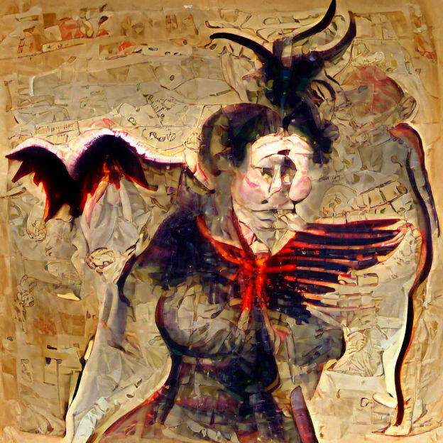 Woman with Demon Wings: A Surreal Portrait