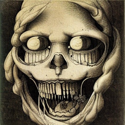 Surreal Floral Still Life in Renaissance Style