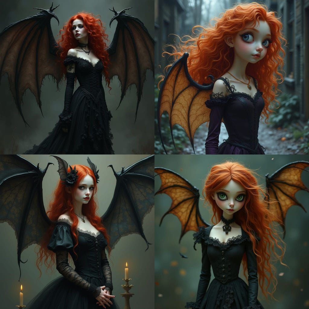 Surreal Sally with Bat Wings in Whelan's Fantasy Style