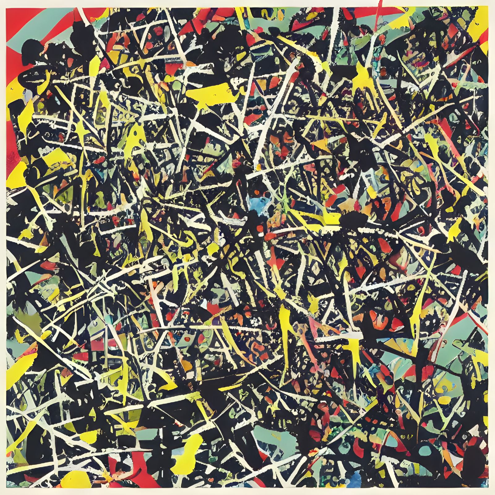 Manchester Band Album Art in Action Painting Style