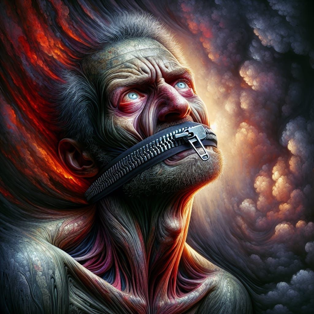 Suppressed Voice: Expressionist Distortion of Free Speech