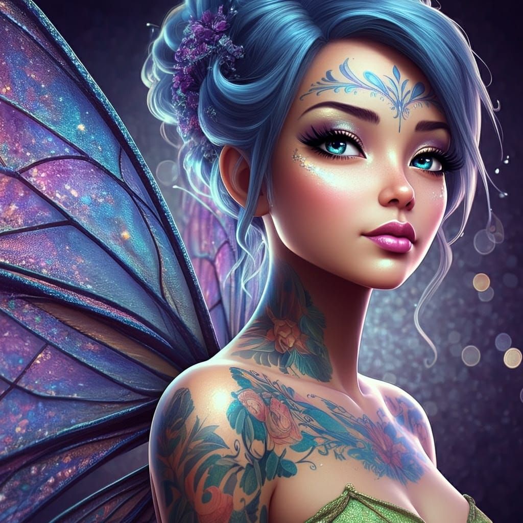 Luminous Fairy in Vibrant Colors