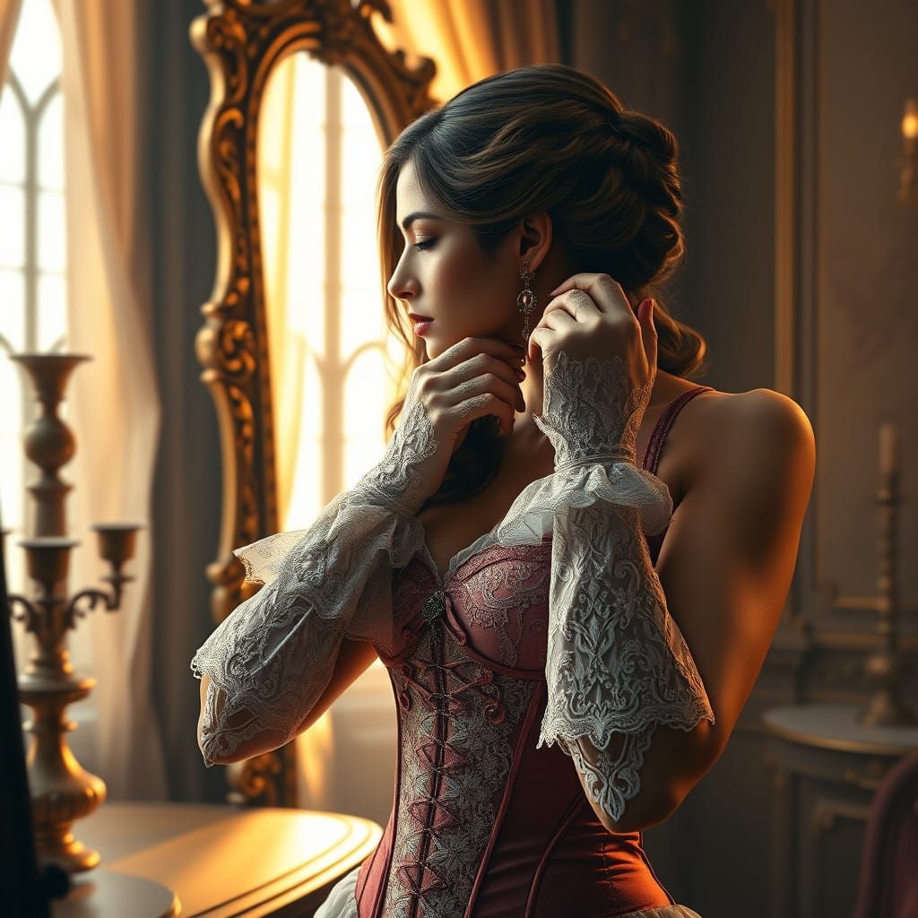 Gilded Beauty in Opulent Corsetry