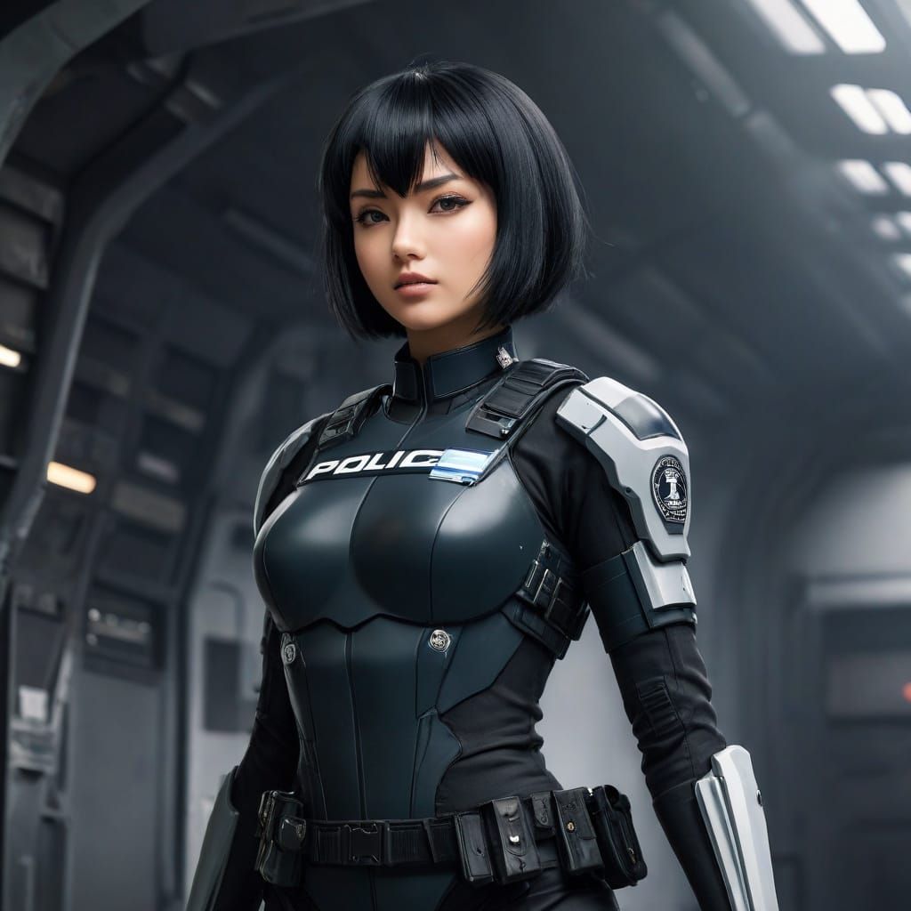 Anime scifi police officer...