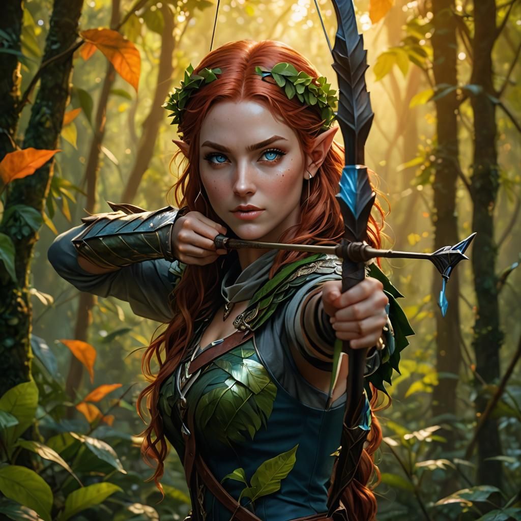 Elf Archer in Jungle RPG Setting