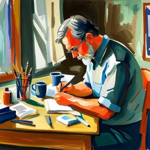Stressed Principal's Gouache Lesson Plan Masterpiece