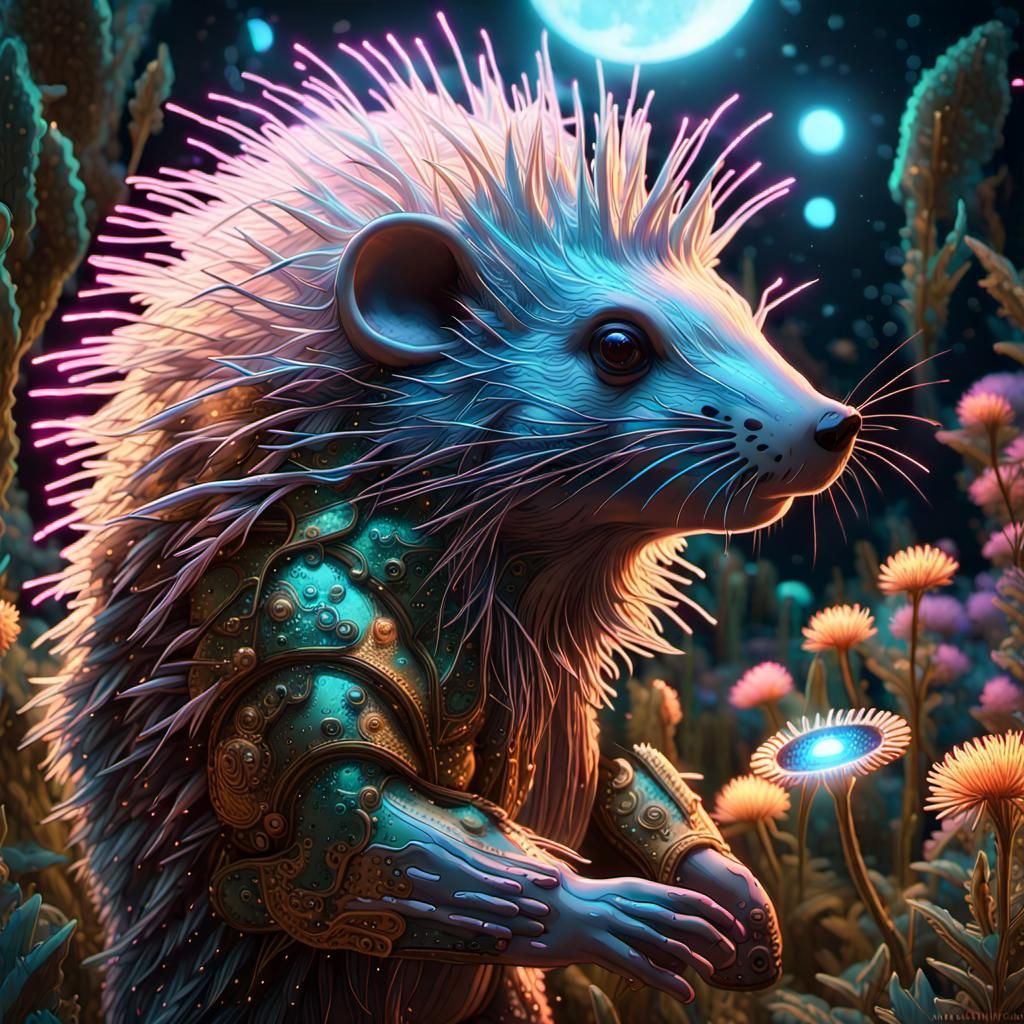 Cyberpunk porcupine