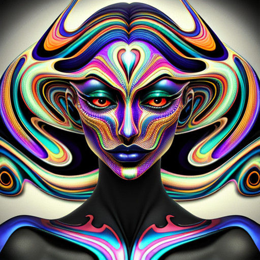 Vibrant, Hyperrealistic Masterpiece in a Psychedelic World