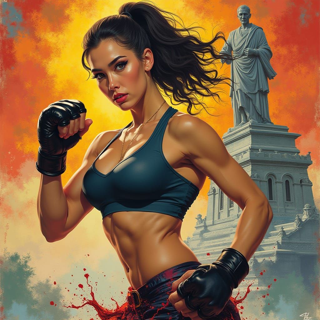 Female MMA Fighter Smashes Patriarchy in Soviet-Style Propag...
