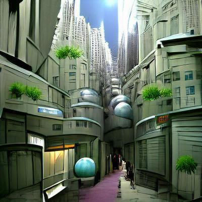 Cyberpunk Alleyway in Futuristic Metropolis