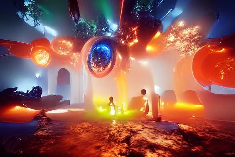 Colorful Space-Time Portal in Unreal Engine