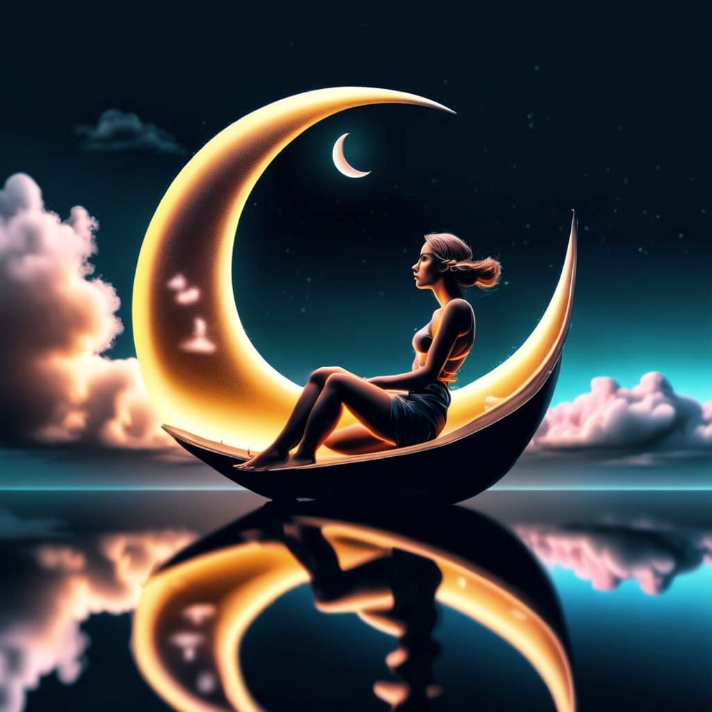 Vibrant Fused Artistic Visions in Graphic Neon Illustration