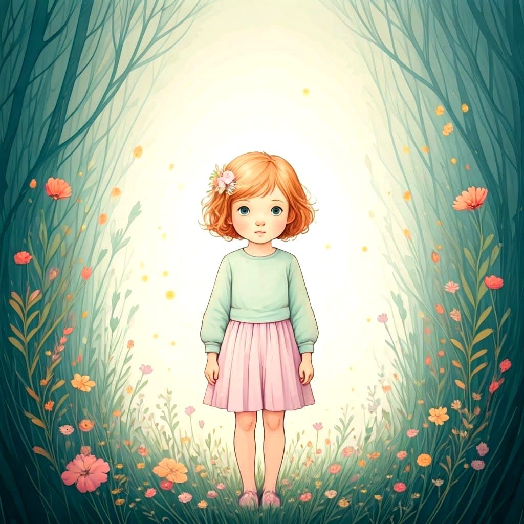 Watercolor Liminal Kidcore Dreamscape