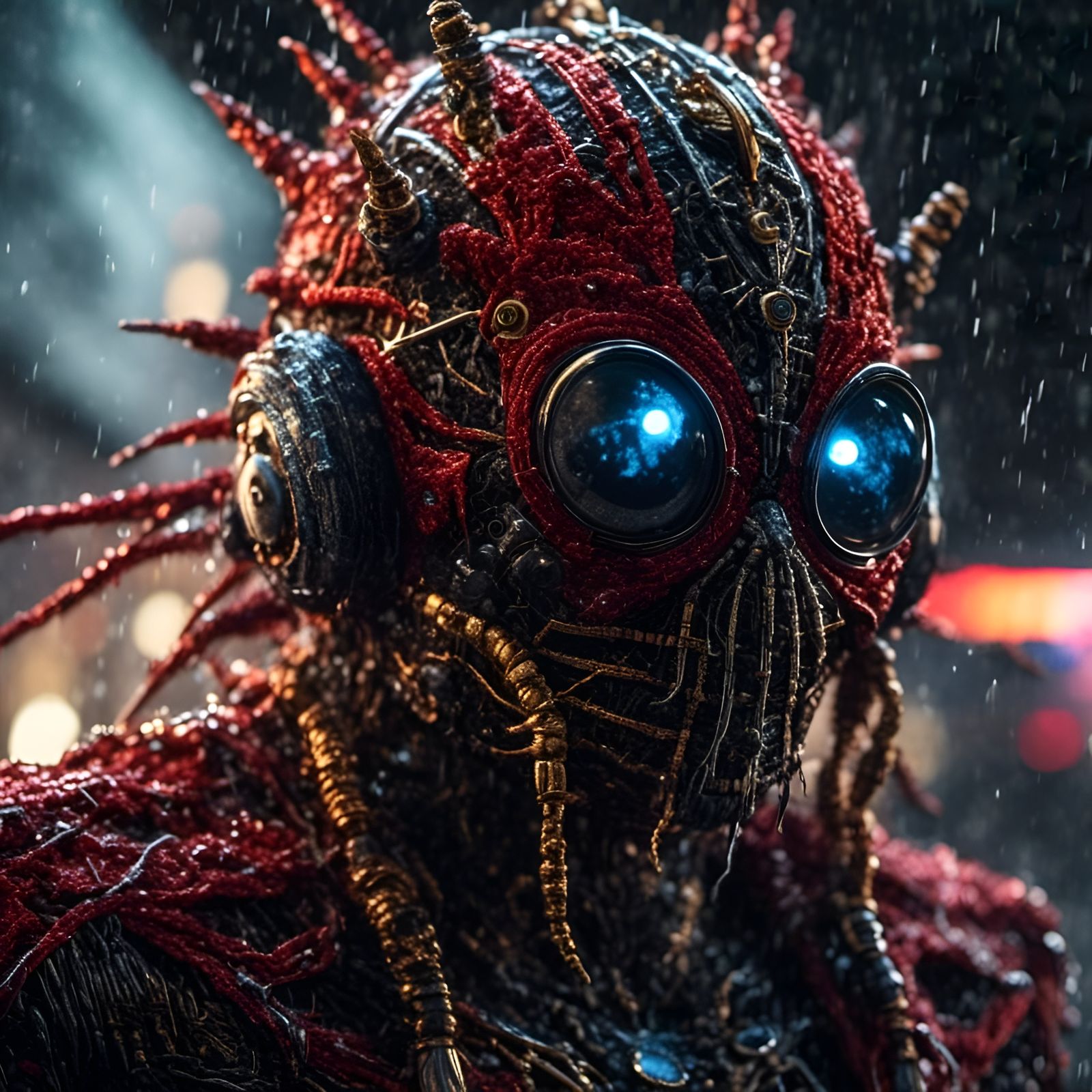 Photorealistic Voodoo Spiderman Minion Portrait