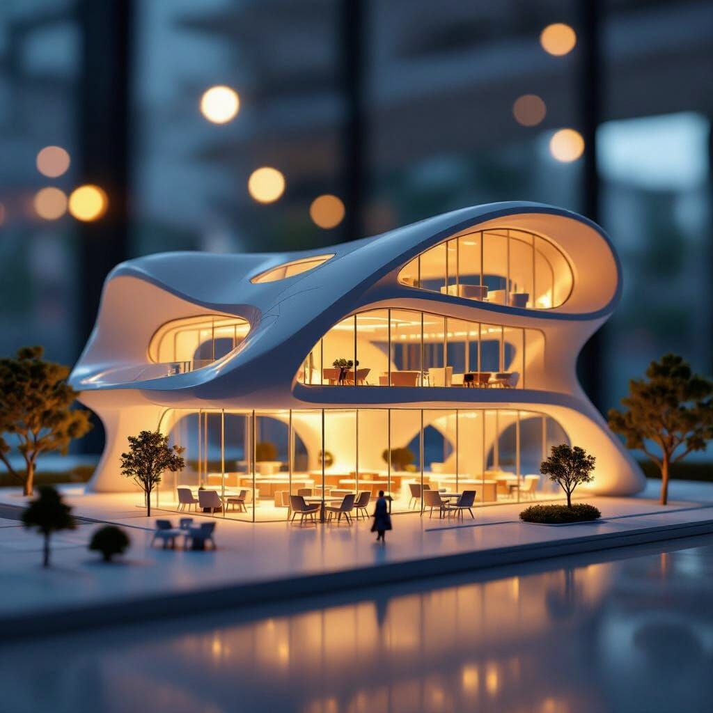 Modern Workspace Architecture in Minimalist Style