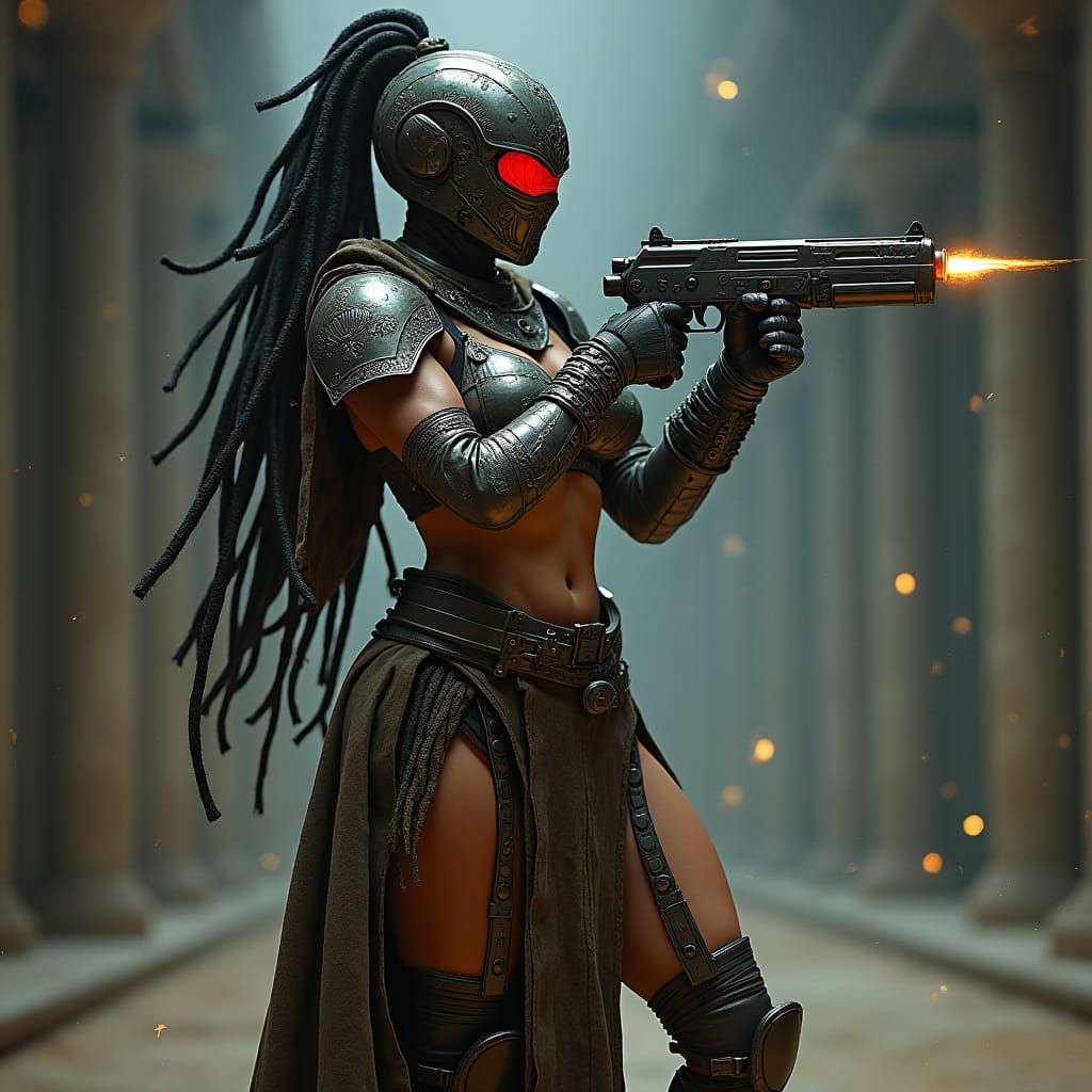 Latina Warrior in Bio-Boosted Armor