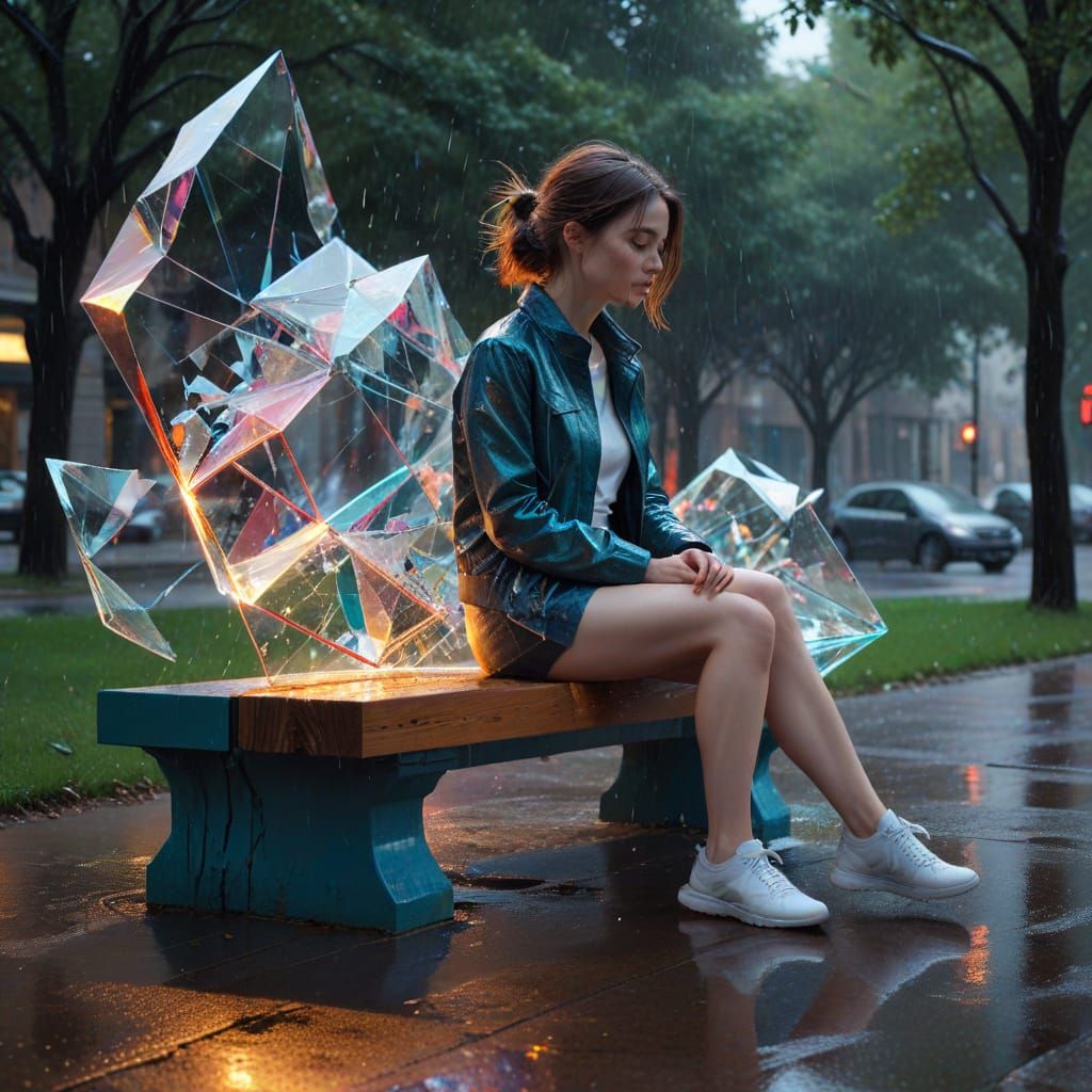 Fractured Futurism in Shattered Glass Prism Style