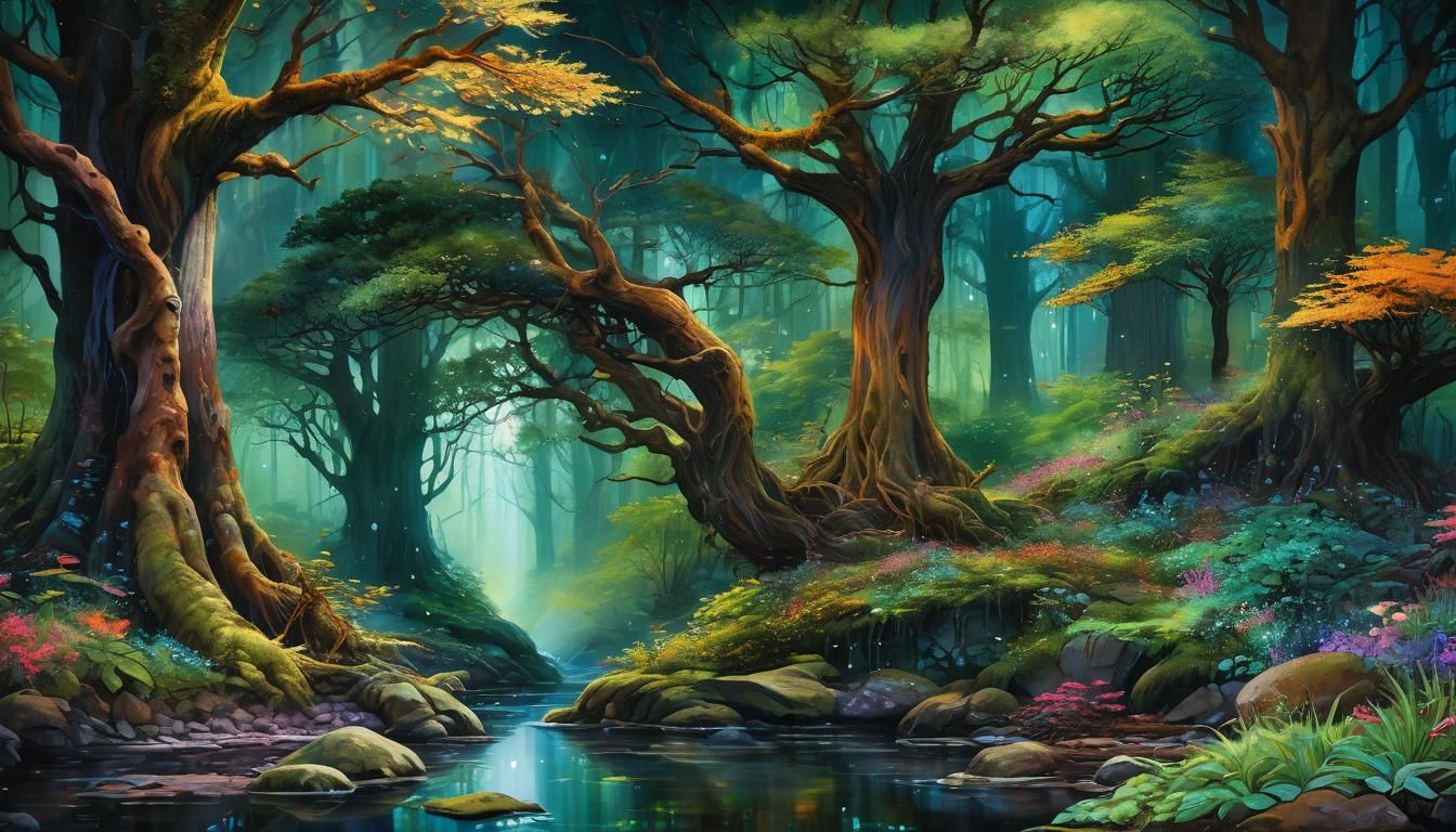 Enchanted Forest: Ethereal Watercolor Dreamscape
