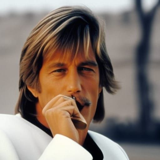 Jacques Dutronc Smoking Cigar Portrait