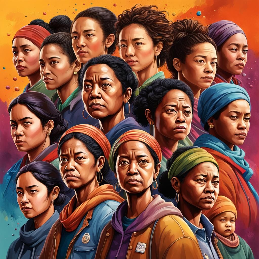 Celebrate Women's Day with a powerful image depicting the strength and resilience of women from all walks of life. Captu...