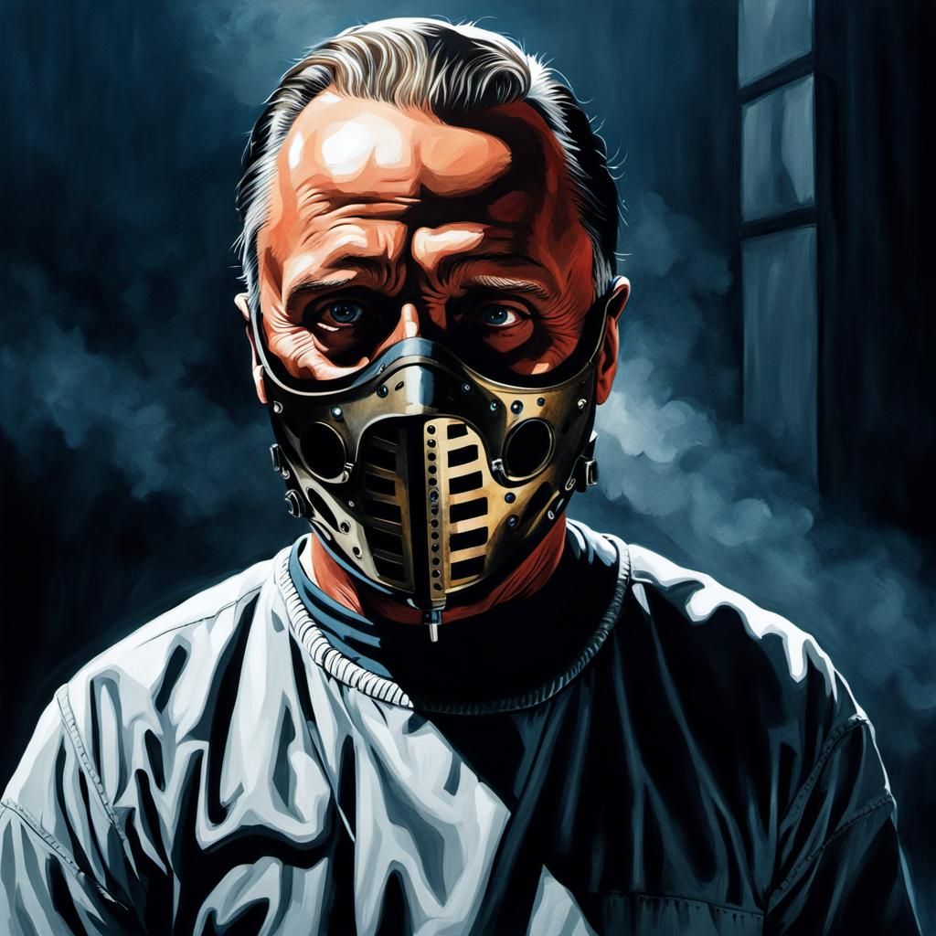 Hannibal Lecter in muzzle mask
