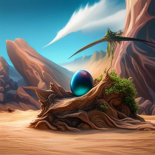 Fantastical Pterodactyl Egg Concept Art