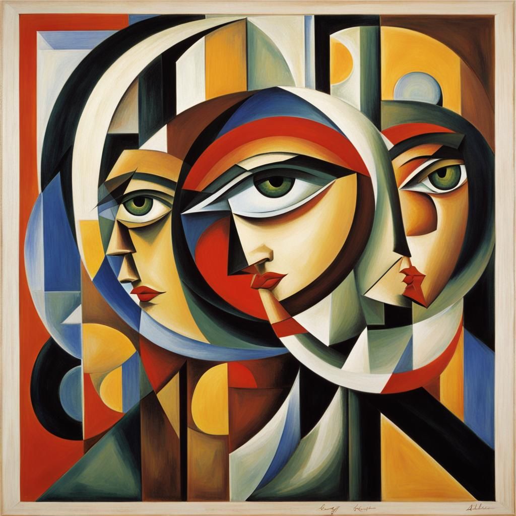 Abstract Cubist Art: Infinite Vastness and Inner Peace