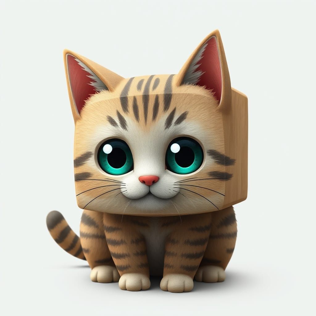 Feline Geometric Sculpture