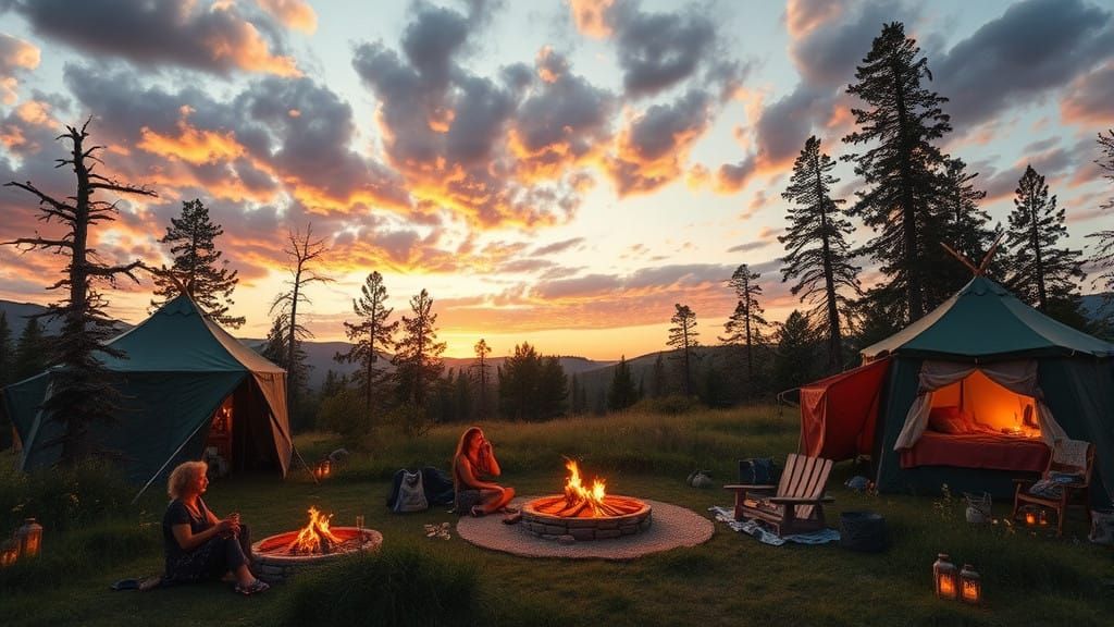 Psychedelic Hippie Commune Scene