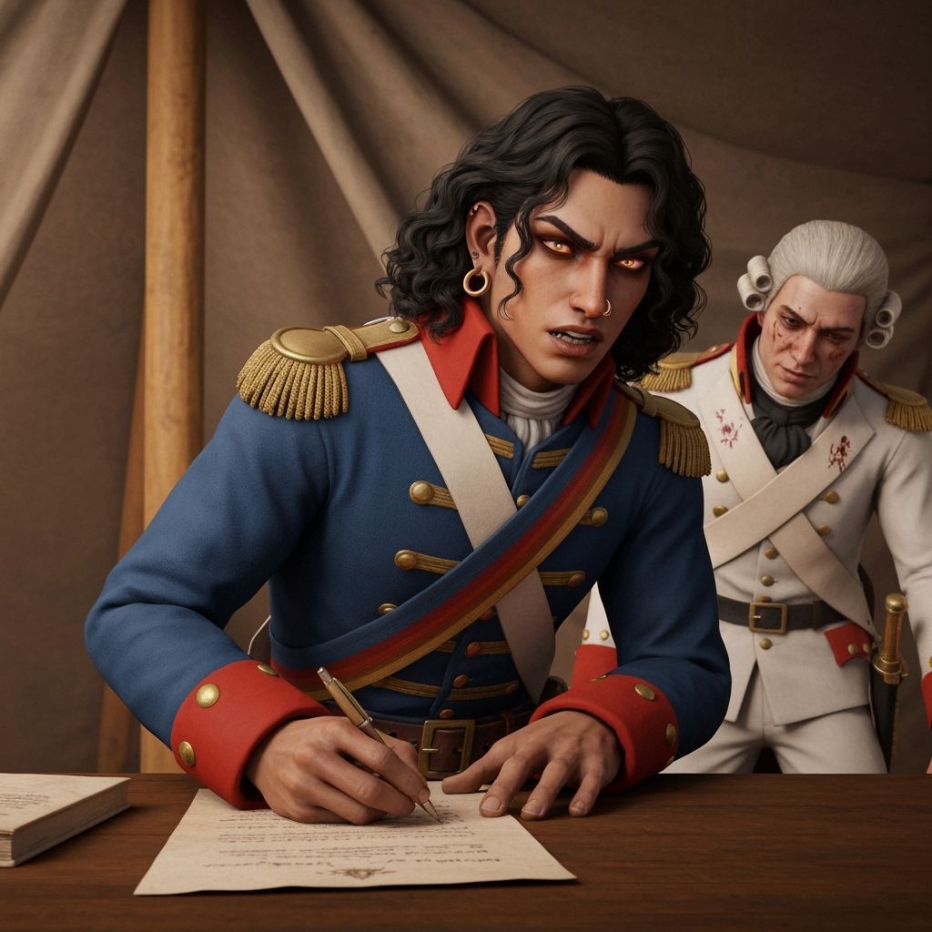 French Revolutionary Signing Document: 3D Cinematic Render